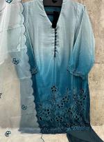 Chinnon Blue Party Wear Embroidery Work Readymade Pakistani Suit